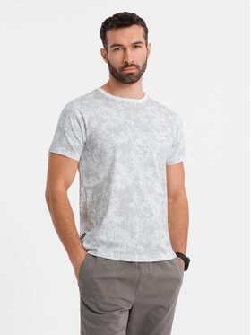 Ombre Ombre T-Shirt OM-TSFP-0223 Biały Regular Fit
