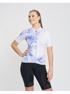 Rivanelle Rivanelle Koszulka rowerowa FLOWERY ELITE Biały Narrow Fit