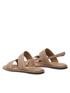 Calvin Klein Sandali Squared Flat Sandal He HW0HW01496 Rjava