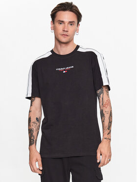 Tommy Jeans Tommy Jeans T-krekls Detail DM0DM16893 Melns Regular Fit
