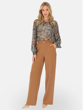 L’AF L’AF Spodnie damskie Billy Brązowy Regular Fit