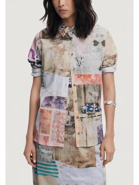 Desigual Desigual Μπλουζάκι CAM_PHOTOPOSTA Μπεζ To Fit