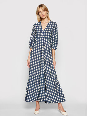 Victoria Victoria Beckham Victoria Victoria Beckham Rochie de zi Printed Faille 2221WDR002595A Bleumarin Relaxed Fit