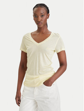 Guess Guess Tricou W5GP31 KCSX2 Galben Classic Fit