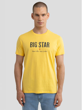 BIG STAR BIG STAR T-Shirt BRUNO_200_150 Żółty Basic Fit