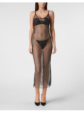 PHILIPP PLEIN PHILIPP PLEIN Šaty 23673 Stříbrná Long Fit