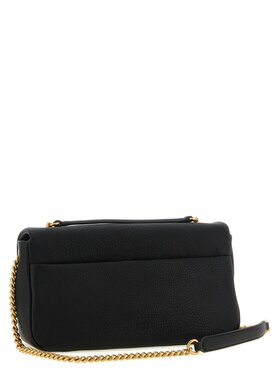 PINKO PINKO Torebka Black Lamb Leather Shoulder Czarny