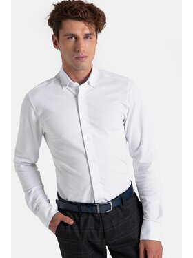 PAWO PAWO Koszula COMFY Biały Slim Fit