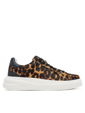 Guess Guess Sneakersy FLTEL8 LEA12 Brązowy