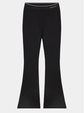 Calvin Klein Jeans Calvin Klein Jeans Pantaloni din material Logo Tape IG0IG02292 Negru Flare Fit