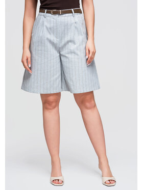 Ombre Ombre Szorty materiałowe OW-ST-E0016 Szary Bermuda Fit