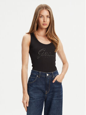 Guess Guess Top W5YP00 KCXJ2 Czarny Regular Fit