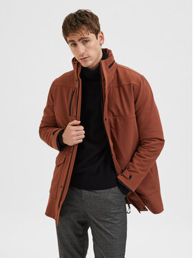 Selected Homme Selected Homme Átmeneti kabát Cam Teh 16086145 Barna Regular Fit