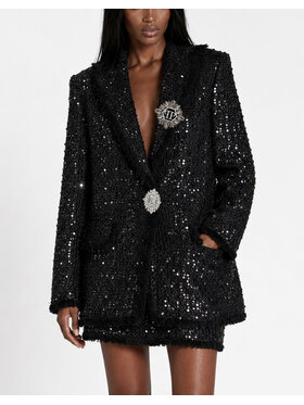 PHILIPP PLEIN PHILIPP PLEIN Marynarka 31266 Czarny Loose Fit