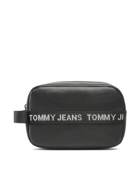 Tommy Jeans Tommy Jeans Kozmetická taštička Tjm Essential Leather Washbag AM0AM11366 Čierna