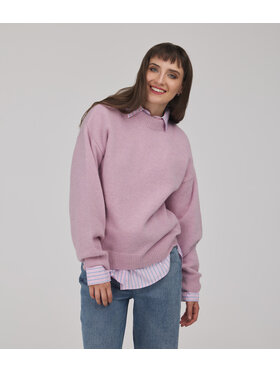 Lee Cooper Lee Cooper Sweter AIDA Fioletowy jasny Regular Fit