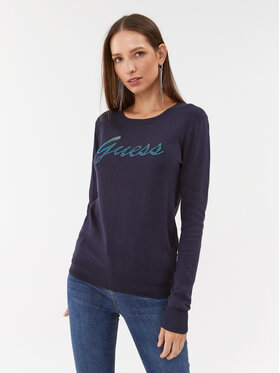 Guess Guess Sweater W3BR22 Z2NQ2 Sötétkék Slim Fit