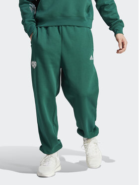 adidas adidas Долнище анцуг Scribble Fleece IJ6457 Зелен Loose Fit