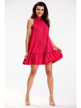 Awama Awama Sukienka letnia A580 Fioletowy Basic Fit