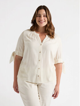Fiorella Rubino Fiorella Rubino Koszula 5073T001308N011 Biały Regular Fit