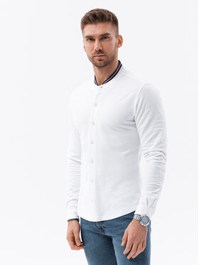Ombre Ombre Koszula K542 Biały Slim Fit
