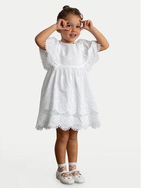 Mayoral Mayoral Elegantes Kleid 3923 Weiß Regular Fit