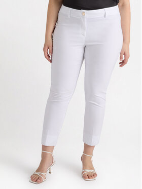 Fiorella Rubino Fiorella Rubino Pantaloni di tessuto P144L002122N001 Bianco Skin Fit