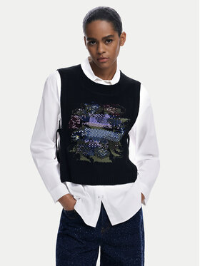 Desigual Desigual Košeľa Chaleco 25WWCW01 Biela Regular Fit