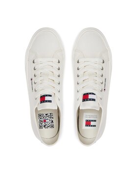 Tommy Jeans Tenis Superge EM0EM01365 Bela