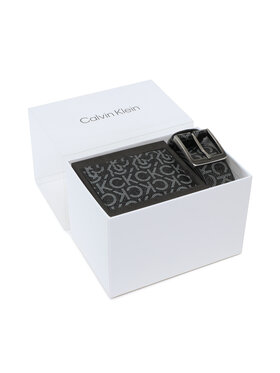 Calvin Klein Calvin Klein Sada puzdro na karty a opasok Classic Mono Vital Belt+Ccholder K50K509713 Čierna