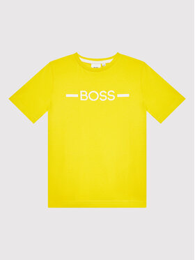 Boss Boss Tričko J25N29 D Žltá Regular Fit