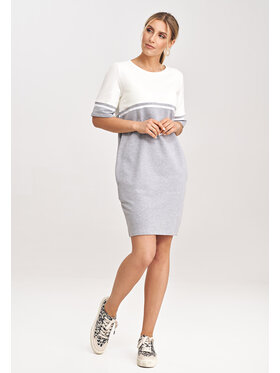 FIGL FIGL Sukienka codzienna M1028 Szary Regular Fit