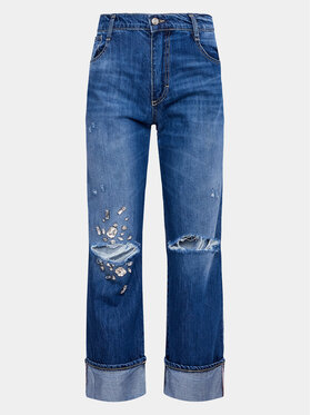 Please Please Jeans hlače P2PREH0EOV Mornarsko modra Regular Fit