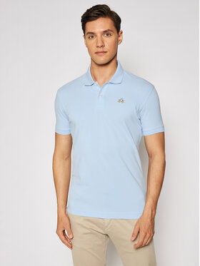 La Martina La Martina Polokošile Piquet CCMP02 PK001 Světle modrá Slim Fit