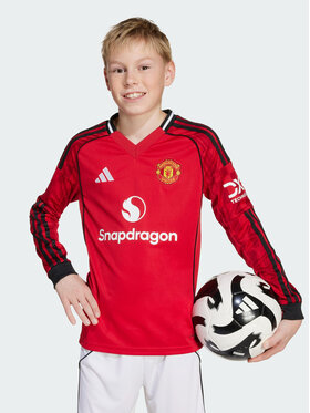 adidas adidas Koszulka techniczna Manchester United 25/26 Long Sleeve Home Jersey Czerwony Regular Fit