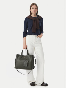 Tommy Hilfiger Tommy Hilfiger Torebka Th Icon Satchel Mono AW0AW18923 Khaki