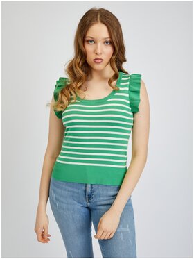 Orsay Orsay Bluzka 507499865000__S Zielony Regular Fit