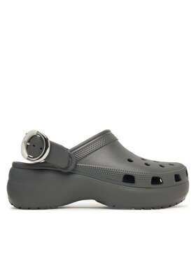 Crocs Crocs Natikači Classic Platform Buckle Clog 213230 Siva