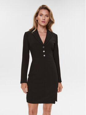 Guess Guess Ежедневна рокля W3BK0K WFQK2 Черен Slim Fit