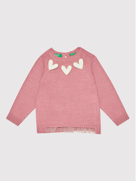 United Colors Of Benetton United Colors Of Benetton Sveter 1176C1121 Ružová Regular Fit