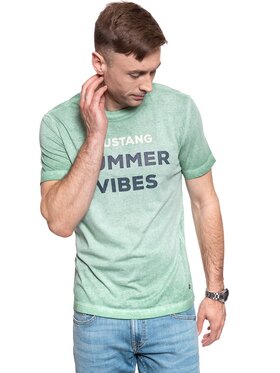 Mustang Mustang T-shirt ALEX C PRINT Verde Regular Fit