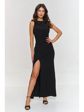 Makadamia Makadamia Sukienka koktajlowa m880 Czarny Fitted Fit
