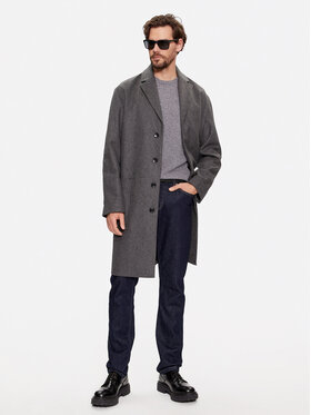 Calvin Klein Calvin Klein Gyapjú kabát K10K111745 Szürke Regular Fit