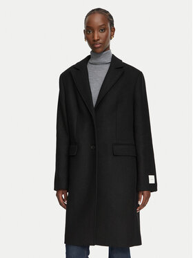 Calvin Klein Calvin Klein Cappotto di lana LV044H542G Nero Regular Fit