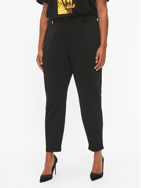 Zizzi Zizzi Kalhoty z materiálu V90132D Černá Slim Fit