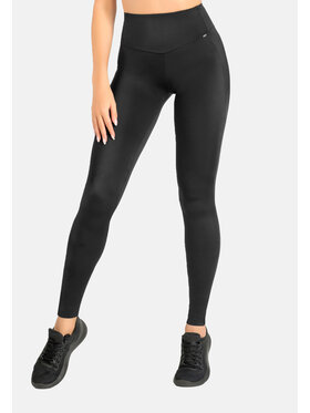 Teyli Teyli Legginsy damskie sportowe Yoggi Czarny Regular Fit