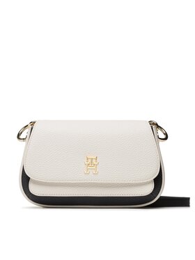Tommy Hilfiger Tommy Hilfiger Sac à main Th Emblem Flap Crossover Cb AW0AW14750 Blanc