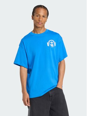 adidas adidas T-Shirt 156525 Błękitny Oversize