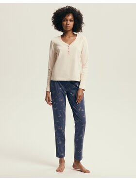 Henderson Henderson Piżama 43698 Granatowy Regular Fit