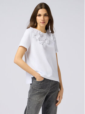 Oltre Oltre T-Shirt G326J004067N011 Biały Regular Fit